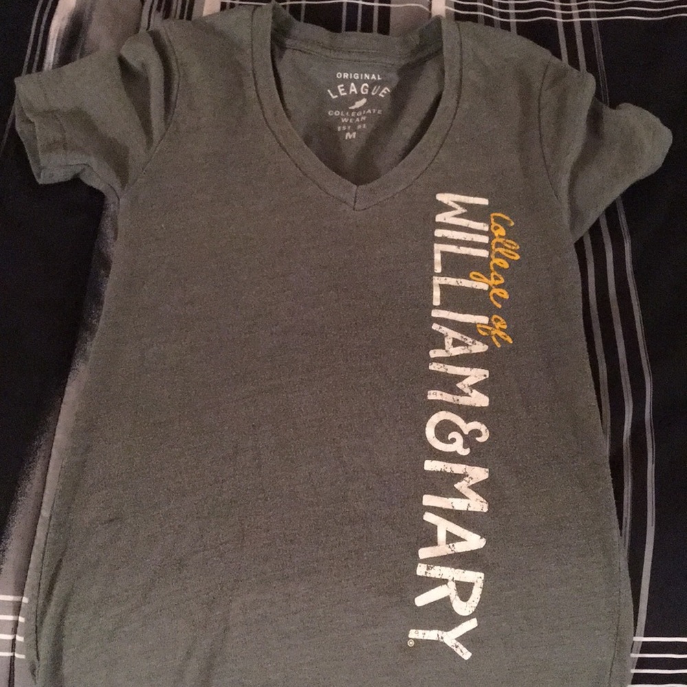 Green V-Neck shirt